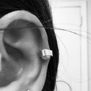 Sterling and pearl ear cuff